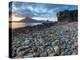 Sunset at Elgol Beach on Loch Scavaig, Cuillin Mountains, Isle of Skye, Scotland-Chris Hepburn-Premier Image Canvas