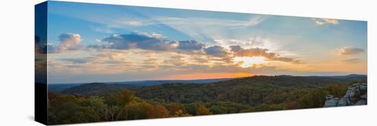 Sunset at Garden of the Gods Wilderness, Shawnee National Forest, Illinois, USA-null-Stretched Canvas