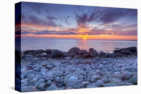 Sunset at Green Point in Gros Morne National Park on the West Coast, Newfoundland, Canada-null-Stretched Canvas
