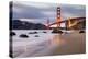 Sunset at Marshall Beach, Golden Gate Bridge, San Francisco California-Vincent James-Premier Image Canvas