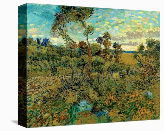 Sunset at Montmajour-Vincent van Gogh-Stretched Canvas