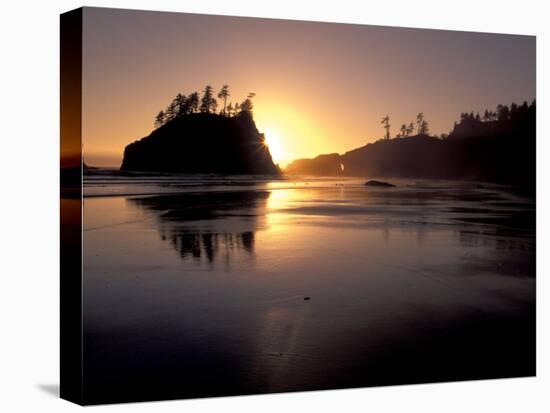 Sunset at Second Beach, Olympic National Park, Washington, USA-Jamie & Judy Wild-Premier Image Canvas