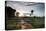 Sunset at the Gate of a Bonito Farm, with Rolling Hills in the Background-Alex Saberi-Premier Image Canvas