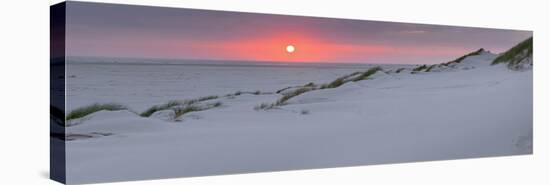 Sunset at the sea, Amrum, Schleswig-Holstein, Germany-null-Stretched Canvas