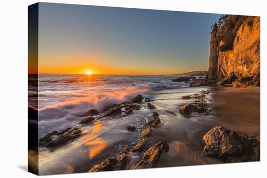 Sunset at Victoria Beach in Laguna Beach, Ca-Andrew Shoemaker-Premier Image Canvas