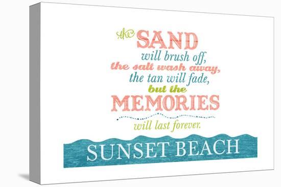 Sunset Beach, New Jersey - Beach Memories Last Forever-Lantern Press-Stretched Canvas