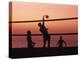 Sunset Beach Volleyball-Mitch Diamond-Premier Image Canvas