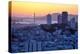 Sunset Behind Golden Gate Bridge, Downtown San Francisco-Vincent James-Premier Image Canvas