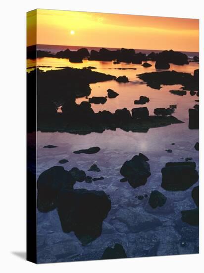 Sunset, Big Island of Hawaii, Kona Coast, Hawaii, USA-Charles Gurche-Premier Image Canvas