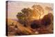 Sunset, C.1861 (W/C, Graphite, B/C and Gum on Card)-Samuel Palmer-Premier Image Canvas