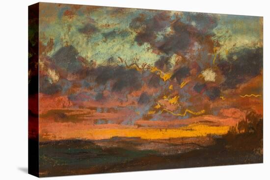 Sunset, C.1868 (Pastel on Paper)-Claude Monet-Premier Image Canvas