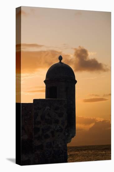 Sunset, Fort San Felipe, Puerto Plata, Dominican Republic, West Indies, Caribbean, Central America-Angelo Cavalli-Premier Image Canvas