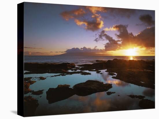 Sunset from Napili Point, Maui, Hawaii, USA-Charles Gurche-Premier Image Canvas
