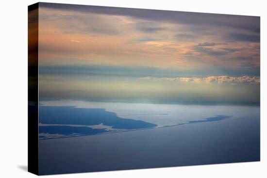 Sunset From Plane Over San Juan Puerto Rico-null-Stretched Canvas