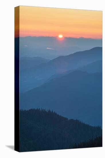 Sunset from Skyline Divide. Mount Baker Wilderness, North Cascades, Washington State-Alan Majchrowicz-Premier Image Canvas