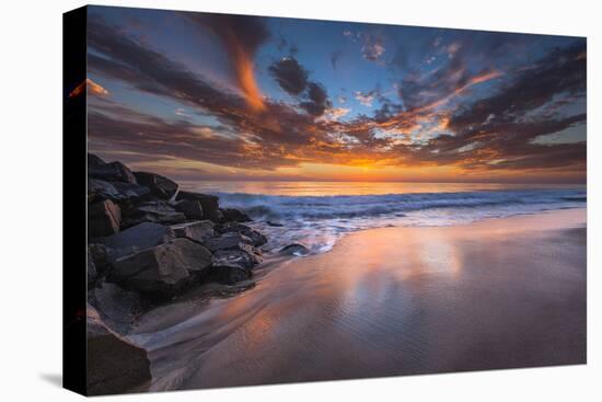 Sunset from Tamarach Beach in Carlsbad, Ca-Andrew Shoemaker-Premier Image Canvas