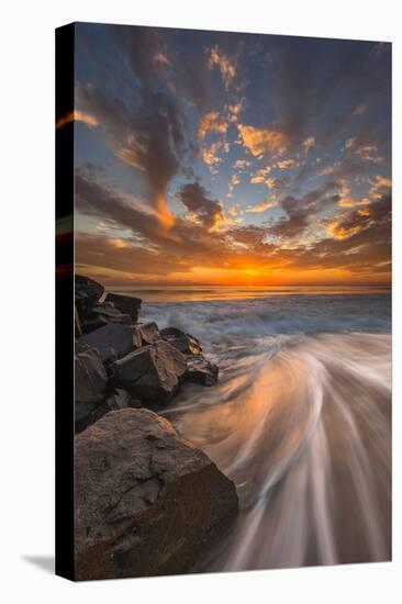 Sunset from Tamarach Beach in Carlsbad, Ca-Andrew Shoemaker-Premier Image Canvas