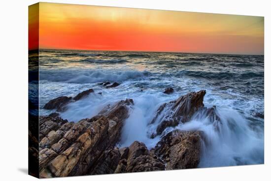 Sunset Glow & Ocean Waves Montaña de Oro State Park California Coast-Vincent James-Premier Image Canvas