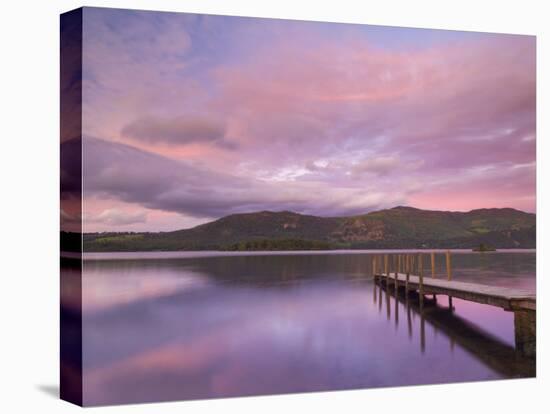 Sunset, Hawes End Landing Stage Jetty, Derwent Water, Lake District, Cumbria, England, UK-Neale Clarke-Premier Image Canvas