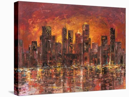 Sunset in New York-Luigi Florio-Stretched Canvas