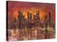 Sunset in New York-Luigi Florio-Stretched Canvas