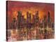 Sunset in New York-Luigi Florio-Stretched Canvas