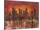 Sunset in New York-Luigi Florio-Stretched Canvas