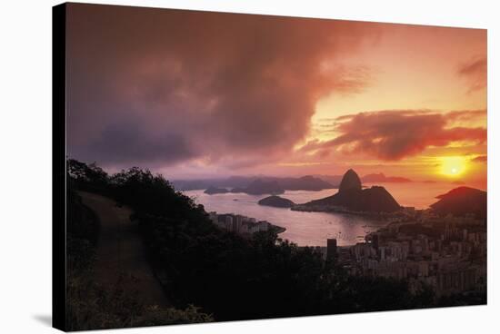 Sunset In Rio-Bent Rej-Stretched Canvas