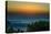 Sunset in Santorini Greece-null-Stretched Canvas