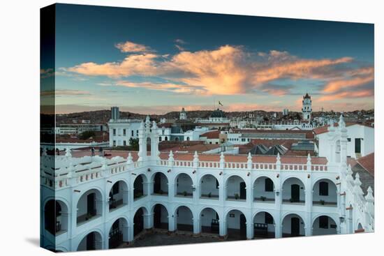 Sunset in Sucre over the Rooftop of the Convent of San Felipe Neri-Alex Saberi-Premier Image Canvas