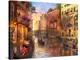 Sunset in Venice-Dominic Davison-Stretched Canvas