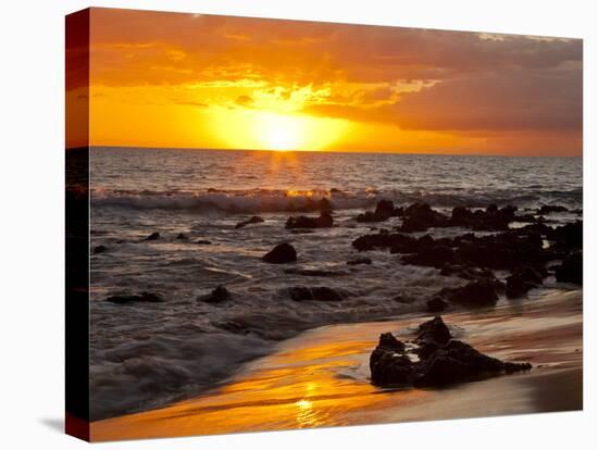 Sunset, Kihei, Maui, Hawaii, USA-Cathy & Gordon Illg-Premier Image Canvas