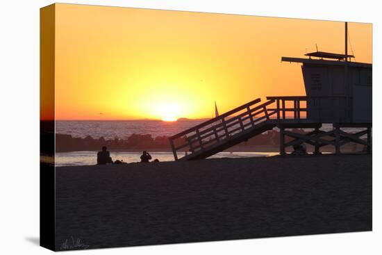 Sunset Lifeguard-Alex Williams-Stretched Canvas