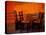 Sunset Light on Cafe Tables, Athens, Greece-Walter Bibikow-Premier Image Canvas