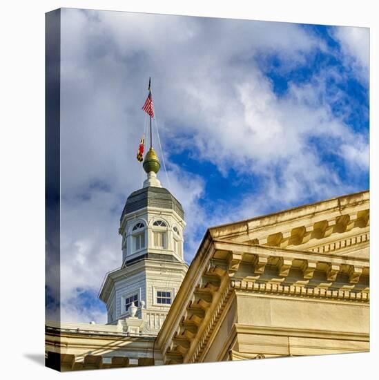 Sunset Light on the State Capitol Building, Annapolis, Maryland, USA-Christopher Reed-Premier Image Canvas