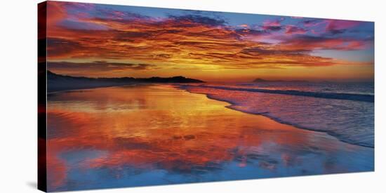 Sunset, North Island, New Zealand-Frank Krahmer-Stretched Canvas