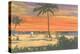 Sunset on a Tropical Beach-null-Stretched Canvas