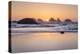 Sunset on Bandon Beach at low tide, Bandon,, Oregon-Alan Majchrowicz-Premier Image Canvas