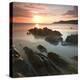 Sunset on Barricane Beach, Woolacombe, Devon, England. Summer-Adam Burton-Premier Image Canvas