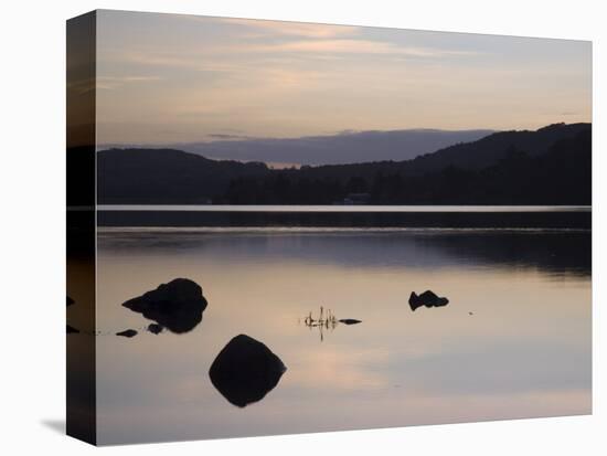 Sunset on Coniston Water in Autumn, Coniston, Lake District National Park, Cumbria, England-Pearl Bucknall-Premier Image Canvas