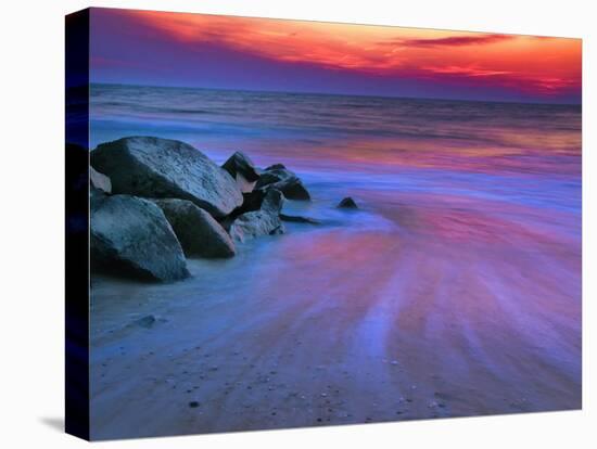 Sunset on Delaware Bay, Cape May, New Jersey, Usa-Jay O'brien-Premier Image Canvas