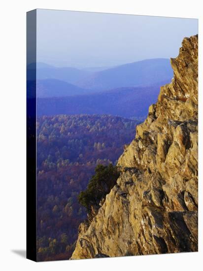 Sunset on Humpback Rocks, Blue Ridge Parkway, Virginia, USA-Charles Gurche-Premier Image Canvas