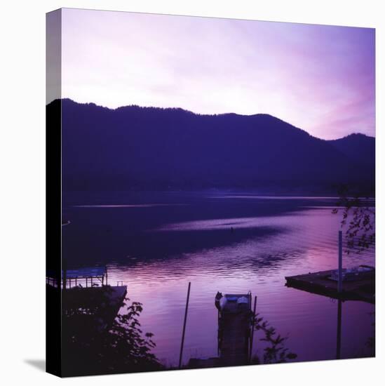 Sunset on Lake Quinault, Olympic National Park, Washington. United States of America-Aaron McCoy-Premier Image Canvas