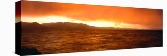 Sunset on Lake Tahoe, California-null-Stretched Canvas