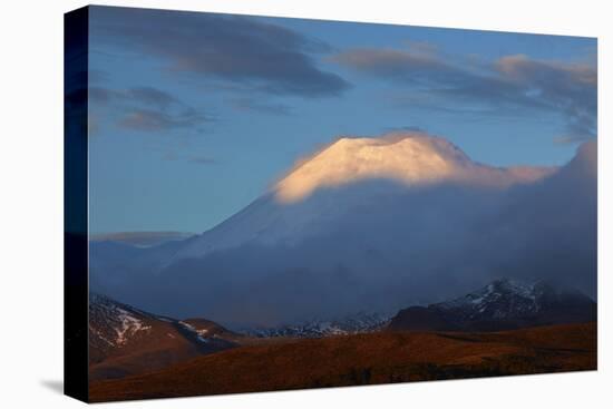 Sunset on Mt. Ngauruhoe, Tongariro National Park, Central Plateau, North Island, New Zealand-David Wall-Premier Image Canvas