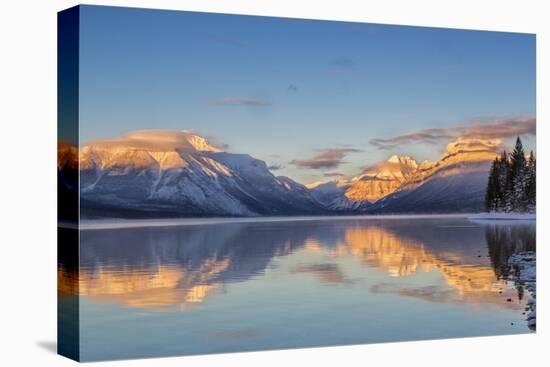 Sunset on Peaks Reflect Nto Lake Mcdonald in Glacier NP, Montana, Usa-Chuck Haney-Premier Image Canvas