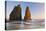 Sunset on Rialto Beach and Sea Stacks, Olympic NP, Washington, USA-Jaynes Gallery-Premier Image Canvas