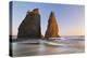 Sunset on Rialto Beach and Sea Stacks, Olympic NP, Washington, USA-Jaynes Gallery-Premier Image Canvas