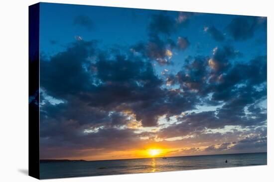 Sunset on Seven Mile Beach, Negril, Jamaica, West Indies, Caribbean, Central America-Michael Runkel-Premier Image Canvas