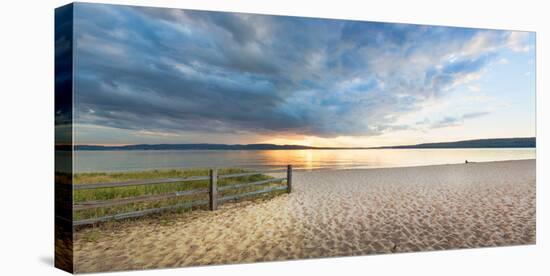 Sunset on South Bay, Lake Superior, Munising, Upper Peninsula, Alger County, Michigan, USA-null-Premier Image Canvas